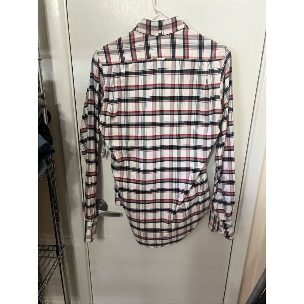 Thom Browne Plaid Print Long Sleeve Button Down Shirt Womens Size XS - Picture 8 of 9